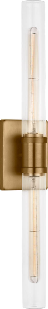 Myhouse Lighting Visual Comfort Studio - 4665002CF-848 - Two Light Vanity - Keaton - Satin Brass/Satin Brass