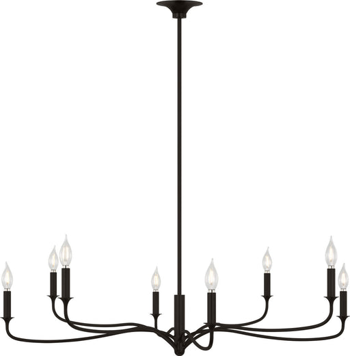 Myhouse Lighting Visual Comfort Studio - AC1218AI - Eight Light Chandelier - Chatsworth - Aged Iroged Iron