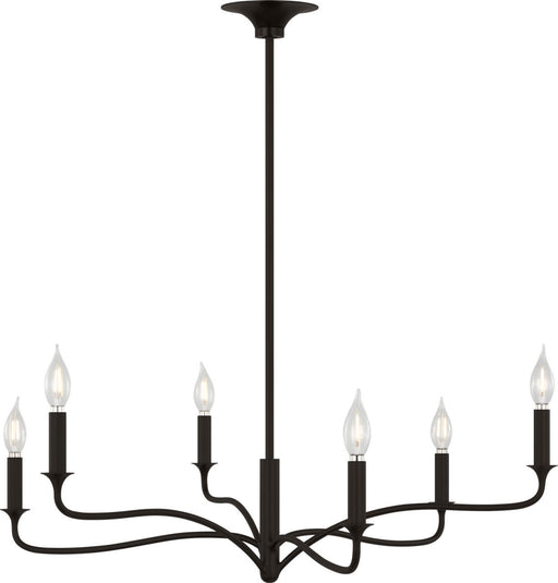 Myhouse Lighting Visual Comfort Studio - AC1226AI - Six Light Chandelier - Chatsworth - Aged Iroged Iron
