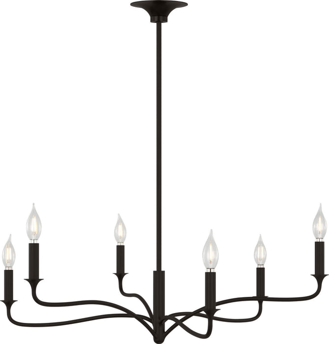 Myhouse Lighting Visual Comfort Studio - AC1226AI - Six Light Chandelier - Chatsworth - Aged Iroged Iron
