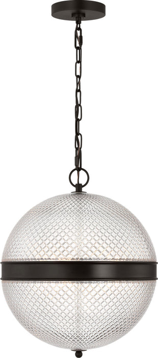Myhouse Lighting Visual Comfort Studio - AP1303AI - Three Light Pendant - Lucinda - Aged Iroged Iron