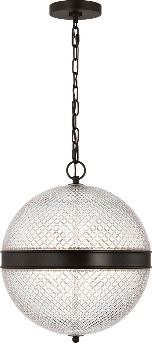 Myhouse Lighting Visual Comfort Studio - AP1303AI - Three Light Pendant - Lucinda - Aged Iroged Iron