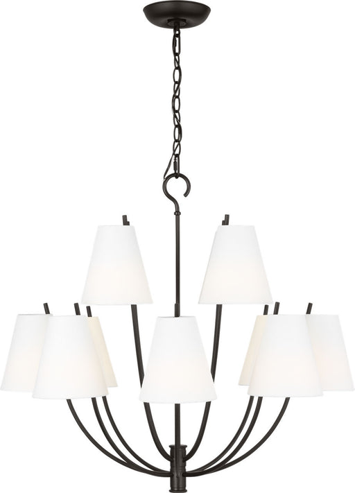 Myhouse Lighting Visual Comfort Studio - CC18312AI - 12 Light Chandelier - Marina - Aged Iroged Iron