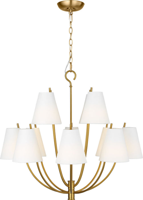 Myhouse Lighting Visual Comfort Studio - CC18312BBS - 12 Light Chandelier - Marina - Burnished Brass/Burnished Brass