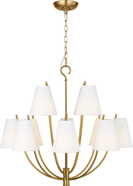 Myhouse Lighting Visual Comfort Studio - CC18312BBS - 12 Light Chandelier - Marina - Burnished Brass/Burnished Brass