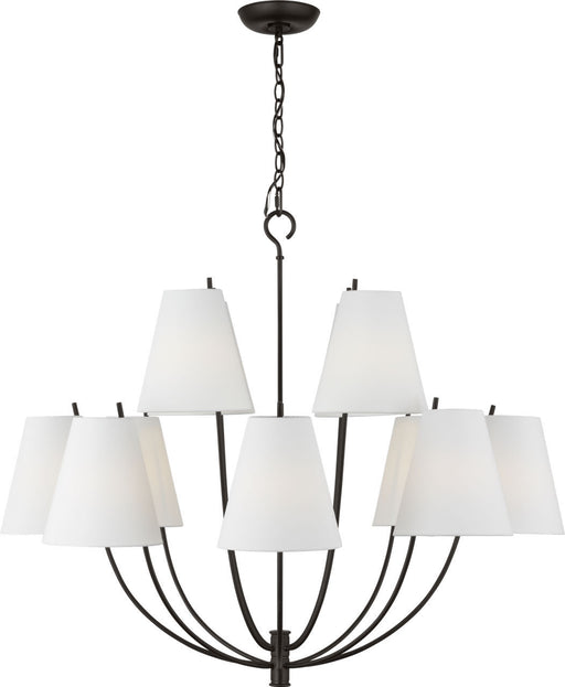 Myhouse Lighting Visual Comfort Studio - CC18412AI - 12 Light Chandelier - Marina - Aged Iroged Iron