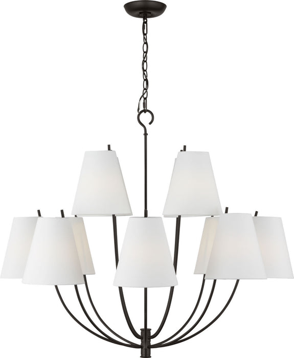 Myhouse Lighting Visual Comfort Studio - CC18412AI - 12 Light Chandelier - Marina - Aged Iroged Iron