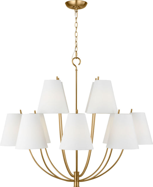 Myhouse Lighting Visual Comfort Studio - CC18412BBS - 12 Light Chandelier - Marina - Burnished Brass/Burnished Brass