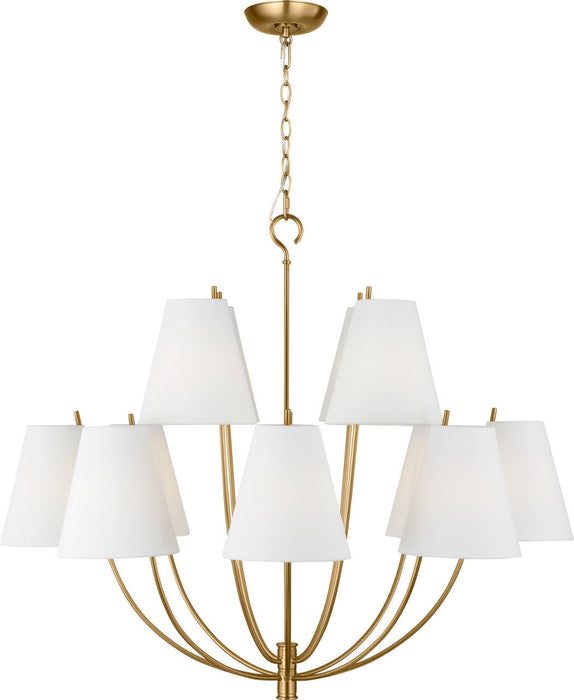 Myhouse Lighting Visual Comfort Studio - CC18412BBS - 12 Light Chandelier - Marina - Burnished Brass/Burnished Brass