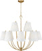 Myhouse Lighting Visual Comfort Studio - CC18412BBS - 12 Light Chandelier - Marina - Burnished Brass/Burnished Brass