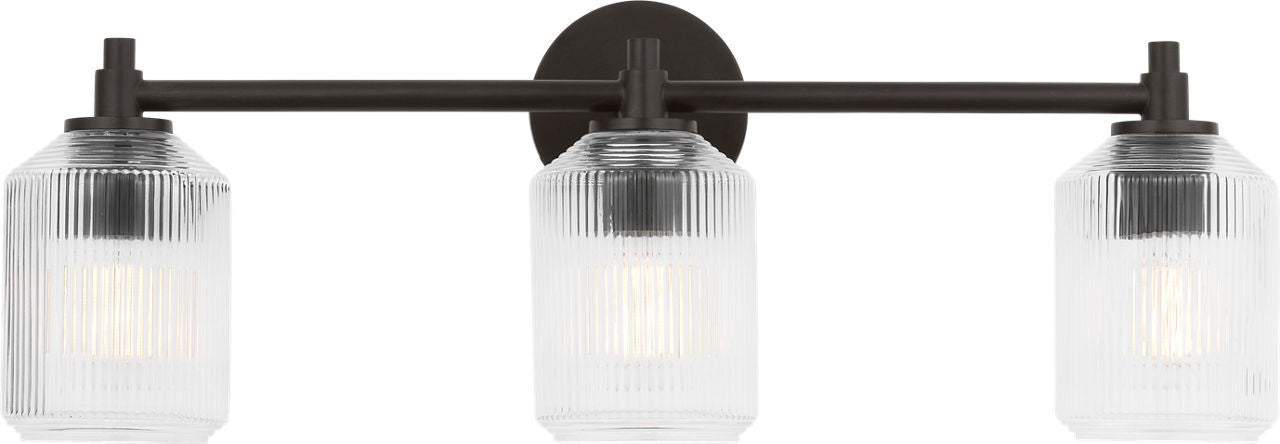 Myhouse Lighting Visual Comfort Studio - CV1093AI - Three Light Bath - Barstow - Aged Iroged Iron