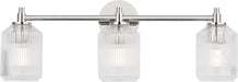 Myhouse Lighting Visual Comfort Studio - CV1093PN - Three Light Bath - Barstow - Polished Nickel/Polished Nickel