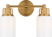 Myhouse Lighting Visual Comfort Studio - CV1112BBS - Two Light Bath - Ashford - Burnished Brass/Burnished Brass