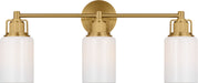 Myhouse Lighting Visual Comfort Studio - CV1113BBS - Three Light Bath - Ashford - Burnished Brass/Burnished Brass
