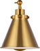 Myhouse Lighting Visual Comfort Studio - CW1121BBS - One Light Wall Sconce - Wellfleet - Burnished Brass/Burnished Brass