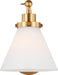 Myhouse Lighting Visual Comfort Studio - CW1121BBSMG - One Light Wall Sconce - Wellfleet - Burnished Brass/Burnished Brass