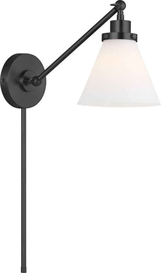 Myhouse Lighting Visual Comfort Studio - CW1121MBKMG - One Light Wall Sconce - Wellfleet - Midnight Black/Midnight Black