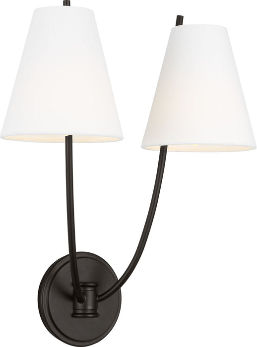 Myhouse Lighting Visual Comfort Studio - CW1422AI - Two Light Wall Sconce - Marina - Aged Iroged Iron