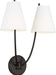 Myhouse Lighting Visual Comfort Studio - CW1422AI - Two Light Wall Sconce - Marina - Aged Iroged Iron