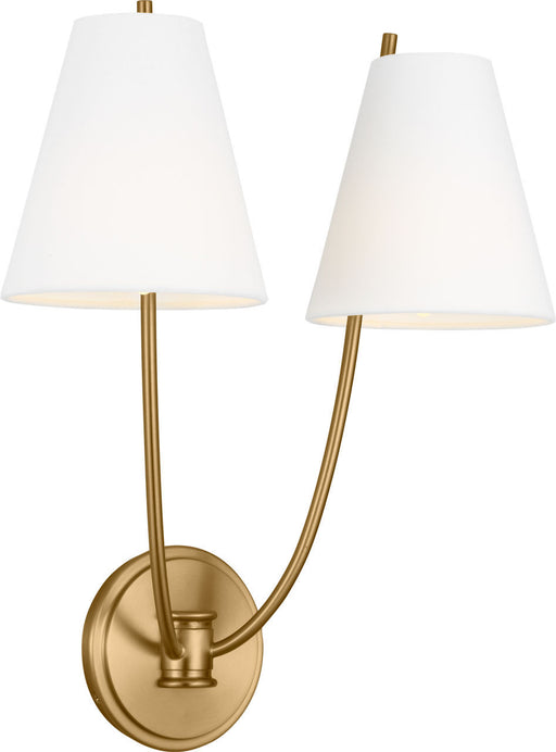Myhouse Lighting Visual Comfort Studio - CW1422BBS - Two Light Wall Sconce - Marina - Burnished Brass/Burnished Brass