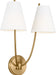 Myhouse Lighting Visual Comfort Studio - CW1422BBS - Two Light Wall Sconce - Marina - Burnished Brass/Burnished Brass