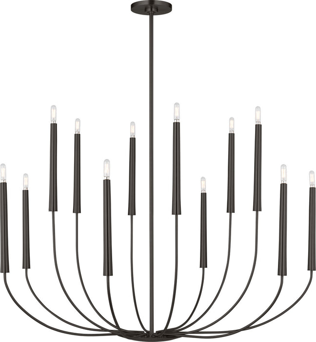 Myhouse Lighting Visual Comfort Studio - EC11812AI - 12 Light Chandelier - Lois - Aged Iroged Iron