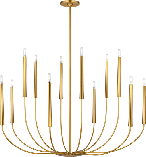 Myhouse Lighting Visual Comfort Studio - EC11812BBS - 12 Light Chandelier - Lois - Burnished Brass/Burnished Brass