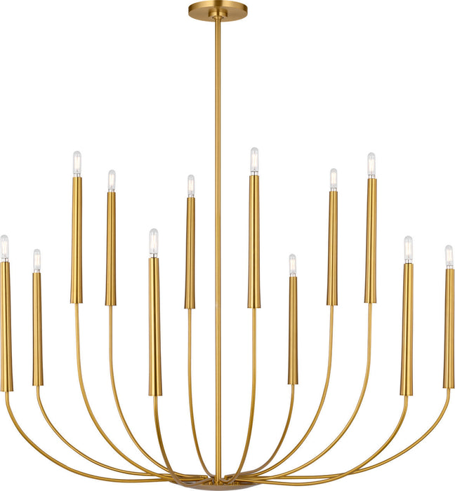 Myhouse Lighting Visual Comfort Studio - EC11812BBS - 12 Light Chandelier - Lois - Burnished Brass/Burnished Brass