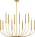 Myhouse Lighting Visual Comfort Studio - EC11812BBS - 12 Light Chandelier - Lois - Burnished Brass/Burnished Brass