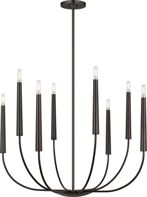 Myhouse Lighting Visual Comfort Studio - EC1198AI - Eight Light Chandelier - Lois - Aged Iroged Iron