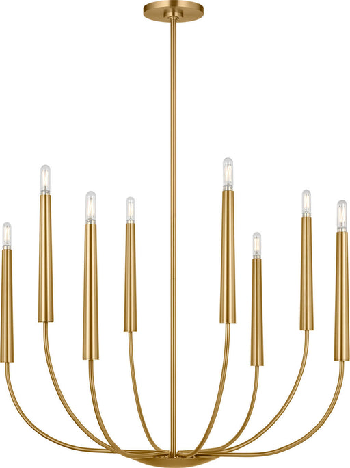 Myhouse Lighting Visual Comfort Studio - EC1198BBS - Eight Light Chandelier - Lois - Burnished Brass/Burnished Brass