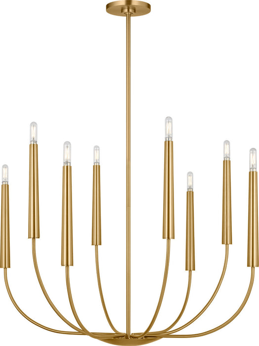 Myhouse Lighting Visual Comfort Studio - EC1198BBS - Eight Light Chandelier - Lois - Burnished Brass/Burnished Brass