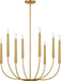 Myhouse Lighting Visual Comfort Studio - EC1198BBS - Eight Light Chandelier - Lois - Burnished Brass/Burnished Brass