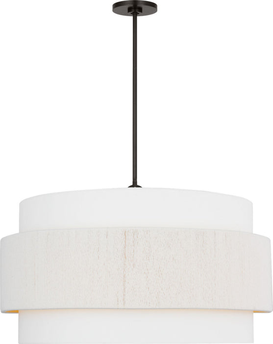 Myhouse Lighting Visual Comfort Studio - EP1196AI - Six Light Hanging Shade - Belaro - Aged Iroged Iron