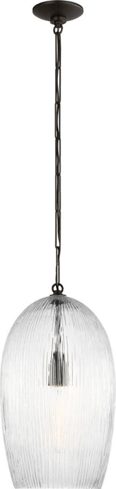Myhouse Lighting Visual Comfort Studio - HP1001AI - One Light Pendant - Serafina - Aged Iroged Iron