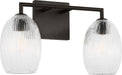 Myhouse Lighting Visual Comfort Studio - HV1002AI - Two Light Bath - Serafina - Aged Iroged Iron