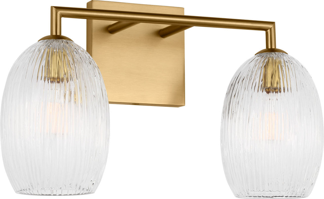Myhouse Lighting Visual Comfort Studio - HV1002BBS - Two Light Bath - Serafina - Burnished Brass/Burnished Brass