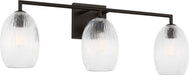 Myhouse Lighting Visual Comfort Studio - HV1003AI - Three Light Bath - Serafina - Aged Iroged Iron