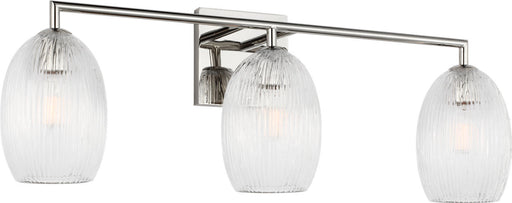 Myhouse Lighting Visual Comfort Studio - HV1003PN - Three Light Bath - Serafina - Polished Nickel/Polished Nickel