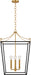 Myhouse Lighting Visual Comfort Studio - KSC1174MBK - Four Light Lantern - Carlyle - Midnight Black/Burnished Brass