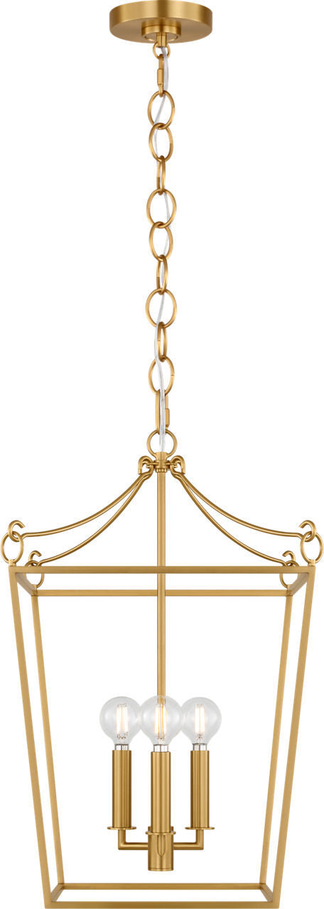 Myhouse Lighting Visual Comfort Studio - KSC1183BBS - Three Light Lantern - Carlyle - Burnished Brass/Burnished Brass