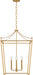 Myhouse Lighting Visual Comfort Studio - KSC1194BBS - Four Light Lantern - Carlyle - Burnished Brass/Burnished Brass