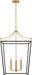 Myhouse Lighting Visual Comfort Studio - KSC1194MBK - Four Light Lantern - Carlyle - Midnight Black/Burnished Brass