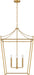 Myhouse Lighting Visual Comfort Studio - KSC1204BBS - Four Light Lantern - Carlyle - Burnished Brass/Burnished Brass