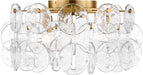 Myhouse Lighting Visual Comfort Studio - KSF1113BBS - Three Light Flush Mount - Candace - Burnished Brass/Burnished Brass