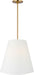 Myhouse Lighting Visual Comfort Studio - KSP1213BBS - Three Light Hanging Shade - Beauvoir - Burnished Brass/Burnished Brass