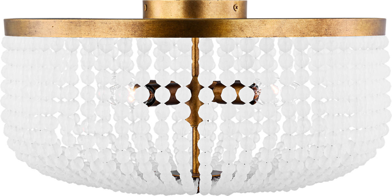 Myhouse Lighting Visual Comfort Studio - LXF1014VGD - Four Light Flush Mount - Bellecour - Vintage Gild/Vintage Gild