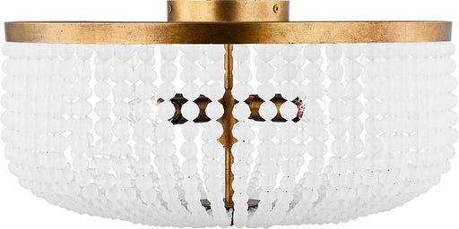 Myhouse Lighting Visual Comfort Studio - LXF1014VGD - Four Light Flush Mount - Bellecour - Vintage Gild/Vintage Gild