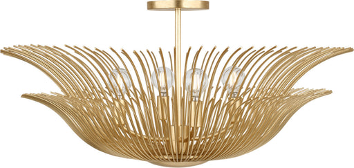 Myhouse Lighting Visual Comfort Studio - LXF1024GD - Four Light Flush Mount - Dorelle - Gild/Gild