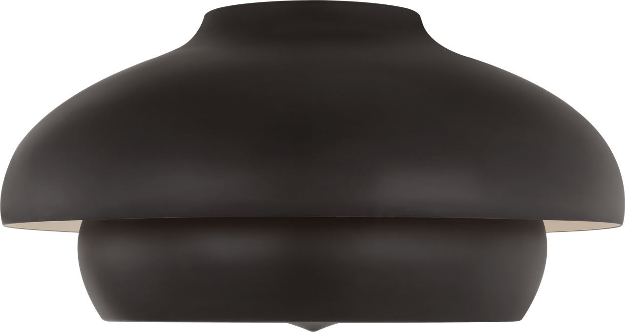 Myhouse Lighting Visual Comfort Studio - LXF1031AI - One Light Flush Mount - Solene - Aged Iroged Iron